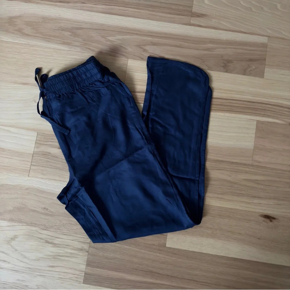 Bobi Los Angeles Elastic Pull-on Ankle Navy Naval Slim Pant Size Small Tapered - Picture 8 of 9